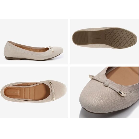 KELLY & KATIE Perri Slip-On Ballet Flat Shoe, Women's 9M, Beige Sparkle - Picture 14 of 15